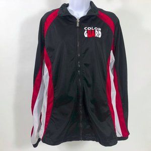 EUC GTM Sportswear Color Guard Jacket Red Black & Off White Wm's XL